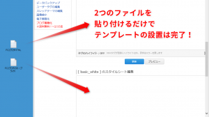 テンプレートの設置手順